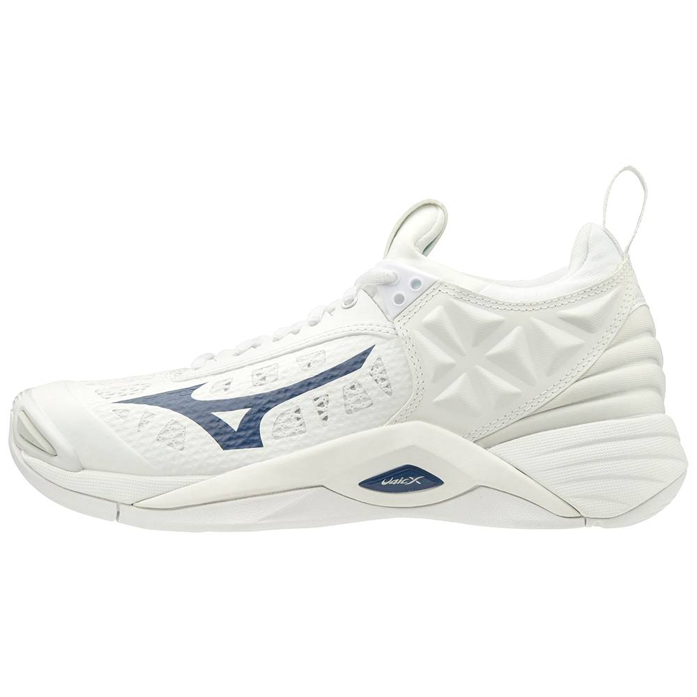 Zapatillas Voleibol Mizuno Wave Momentum Mujer Blancas/Azul Marino Comprar ZXEN-84691